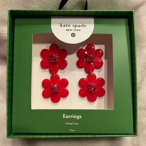 Kate Spade Red Floral Earrings